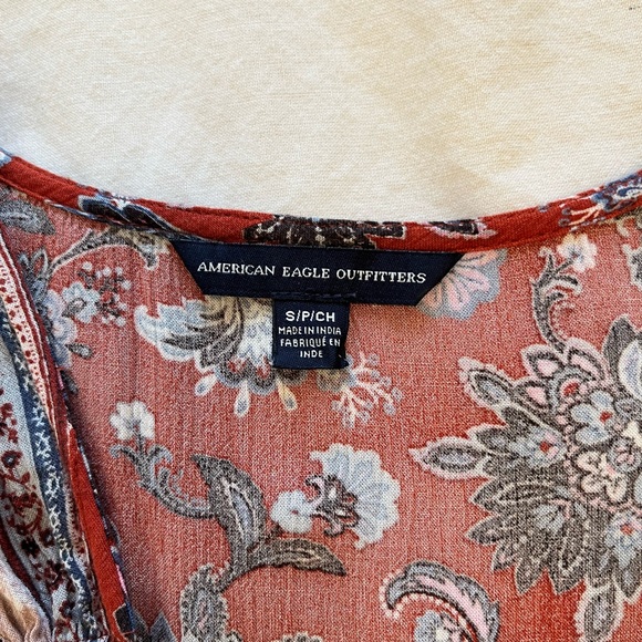 Size Small American Eagle Rust Coloured Print Romper - Picture 2 of 3